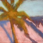"Palm Tree Shadows"  Pastel on Paper  12"x9.5"