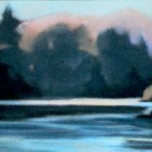 "Summer Sunrise on the River"  Pastel on Paper  12"x8"